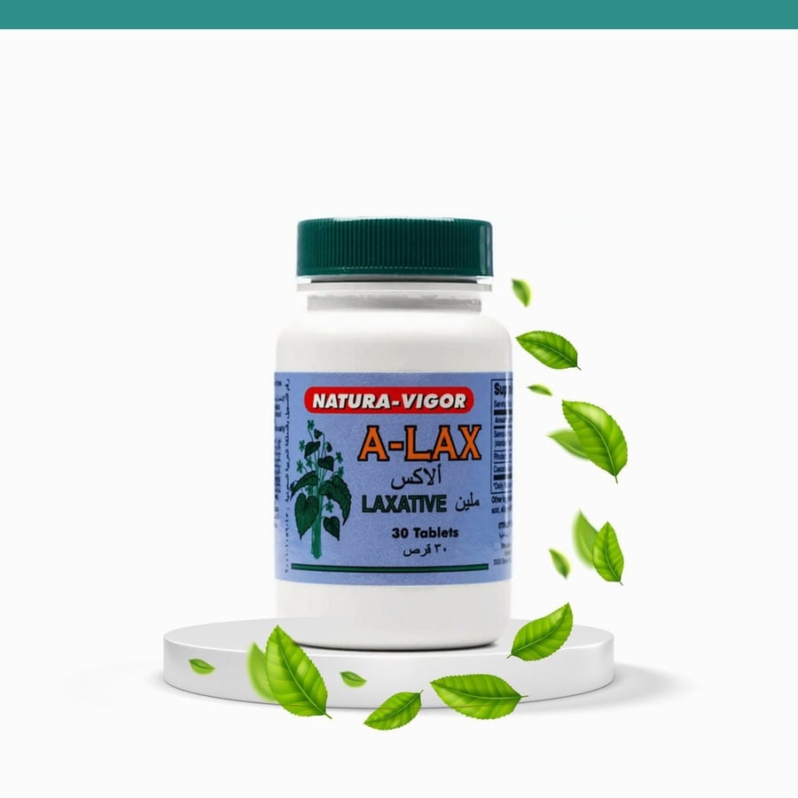 A-LAX 30TAB /ملين طبيعي لعلاج حالات الإمساك العارضة