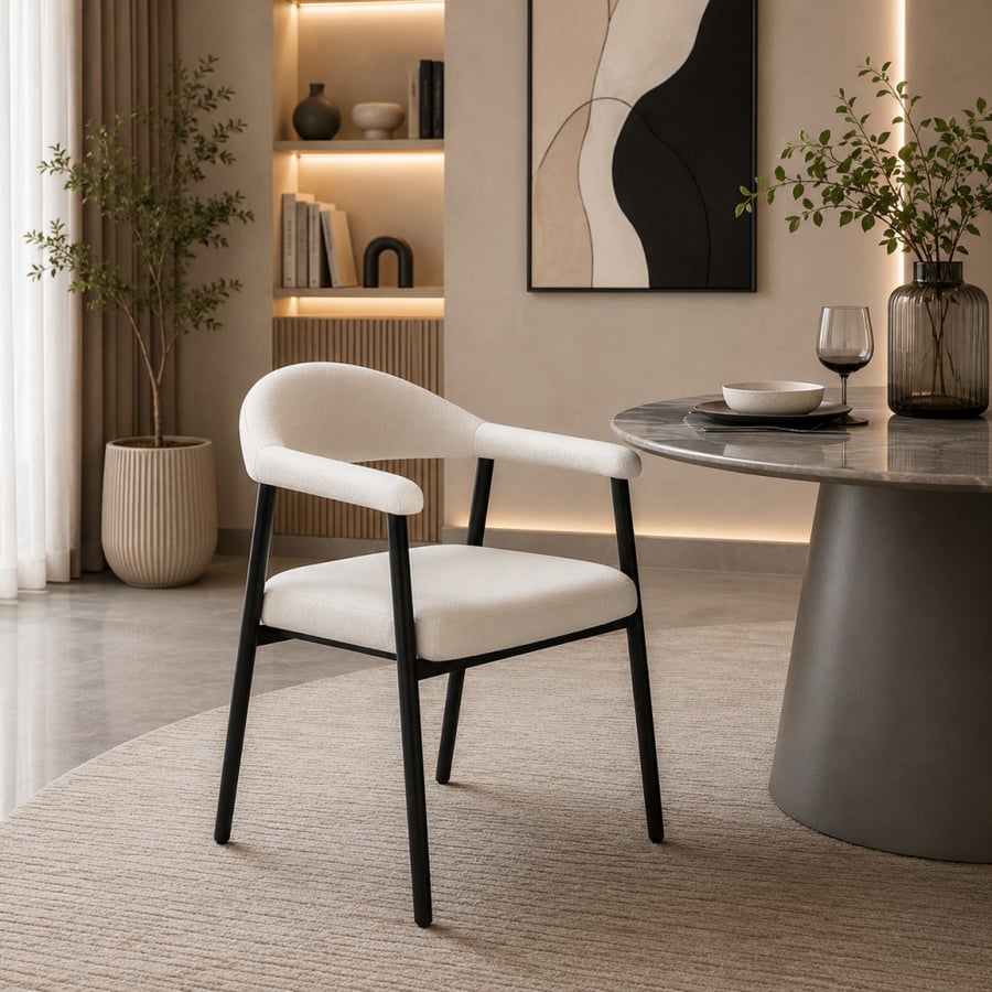 كرسي مفرد بوكليه VC 122 WHITE