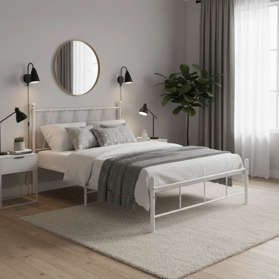سرير مقاس 200 140 3823 WHITE