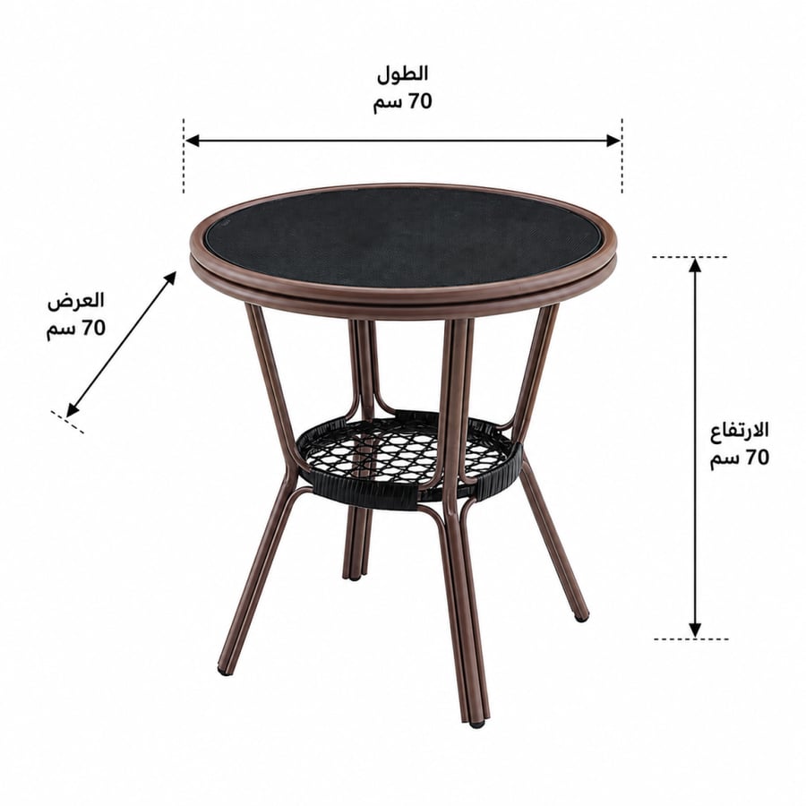 طاوله كافيه دائري  T-988/988 COFFEE 70*70