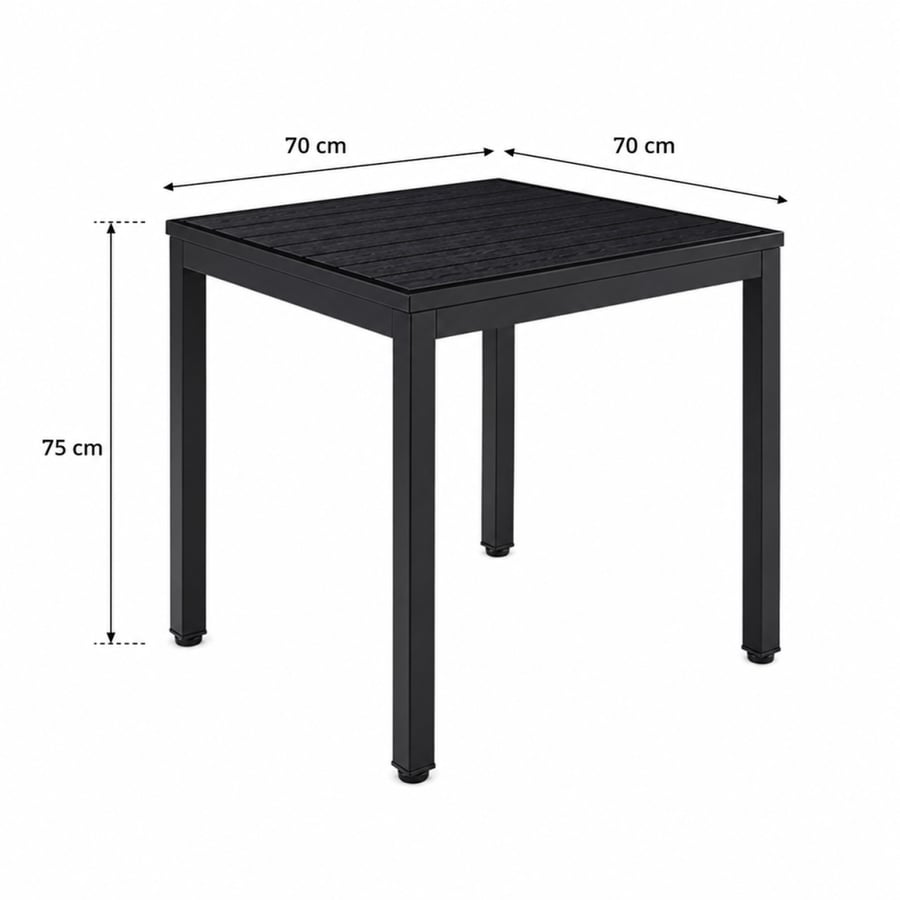 طاوله كافيه مربع F13 BLACK 70*70