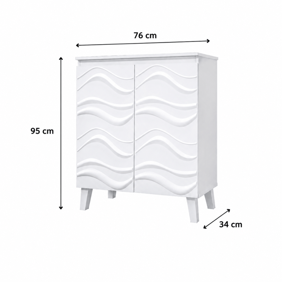 دولاب جزمه ماليزي 76سم SC-050 WHITE