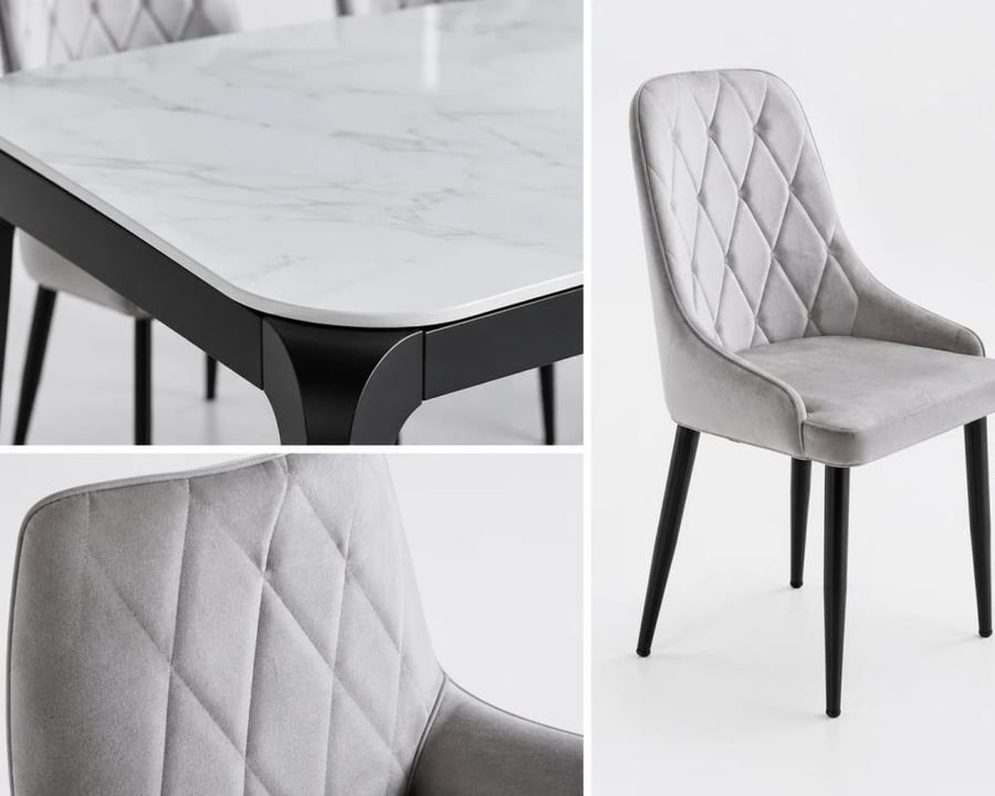 طاوله طعام رخام 10 كرسي M-016 WHITE