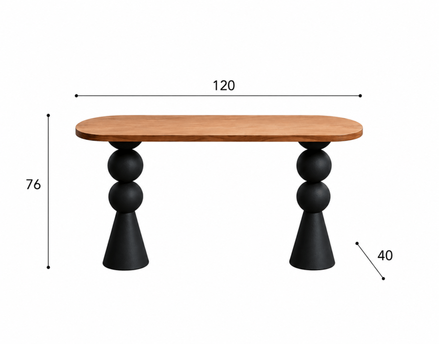 كنسول خشب HM622 BLACK +BROWN