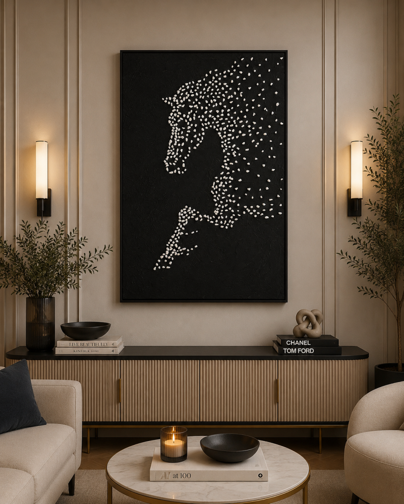 لوحة جدارية اطار اسود SHW 1004 120 80