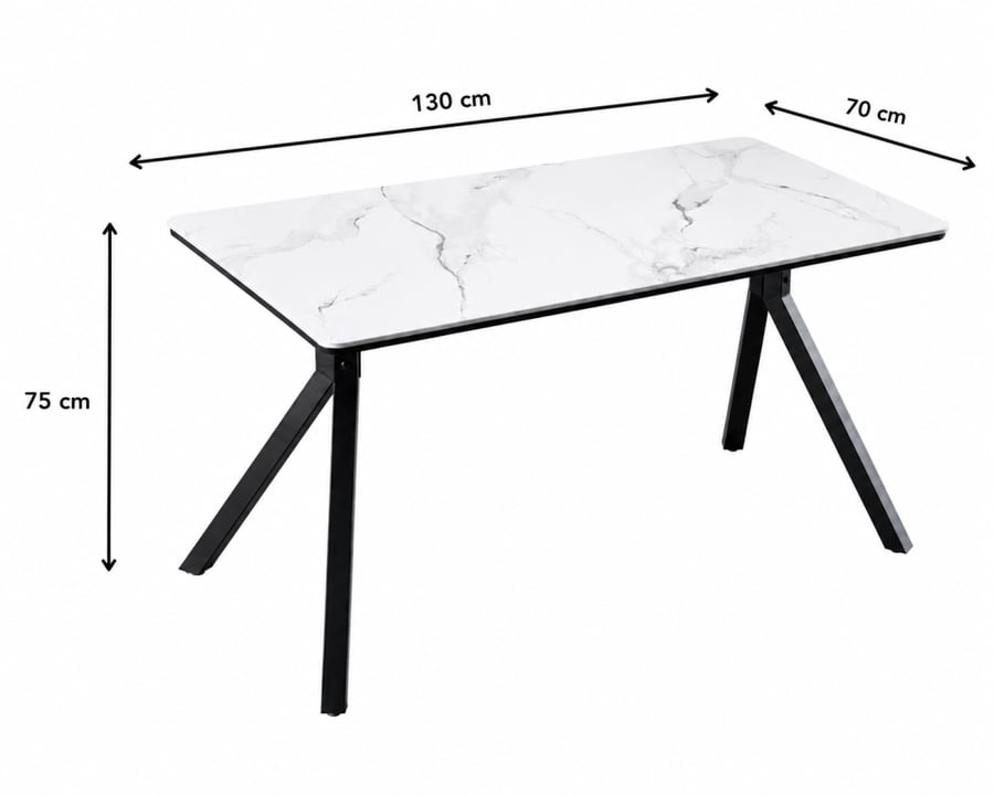 طاوله كافيه مستطيل 130*70 SHT-251 WHITE