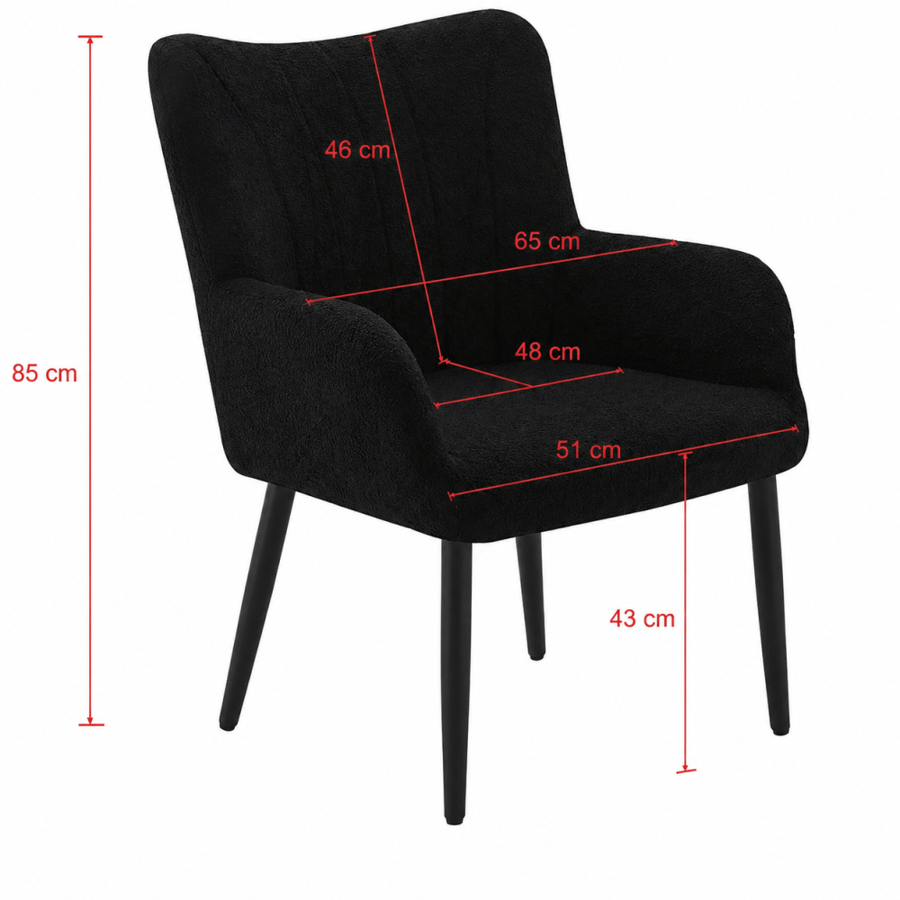 كرسي بوكليه مفرد ZH-03 BLACK