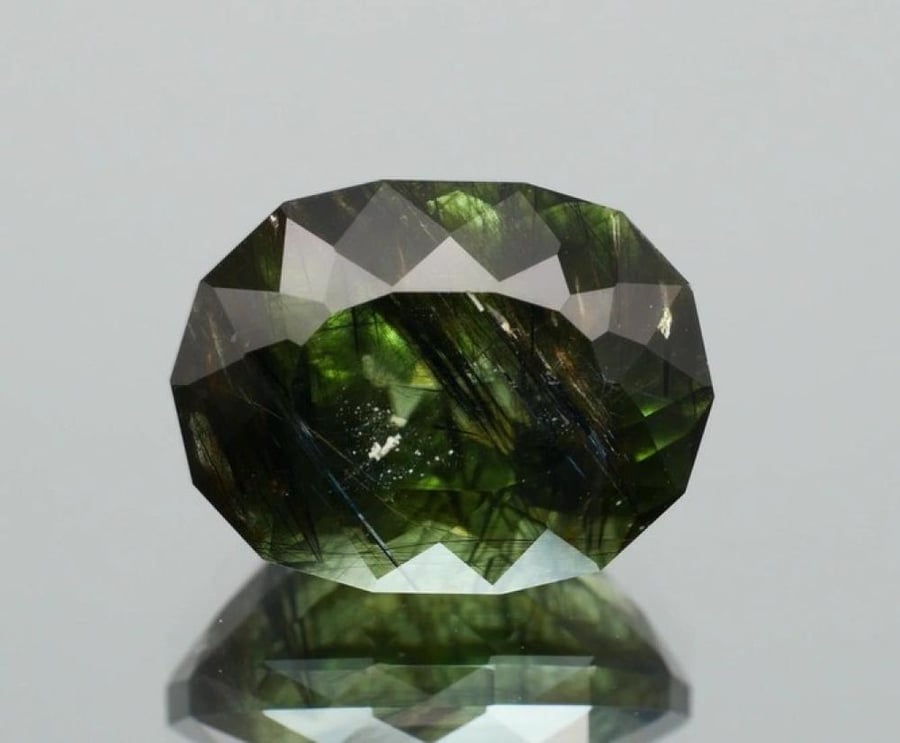 زبرجد باكستاني بشوائب (Ludwigite-Vonsenite) طبيعي (غير معالج) 9.23 قيراط