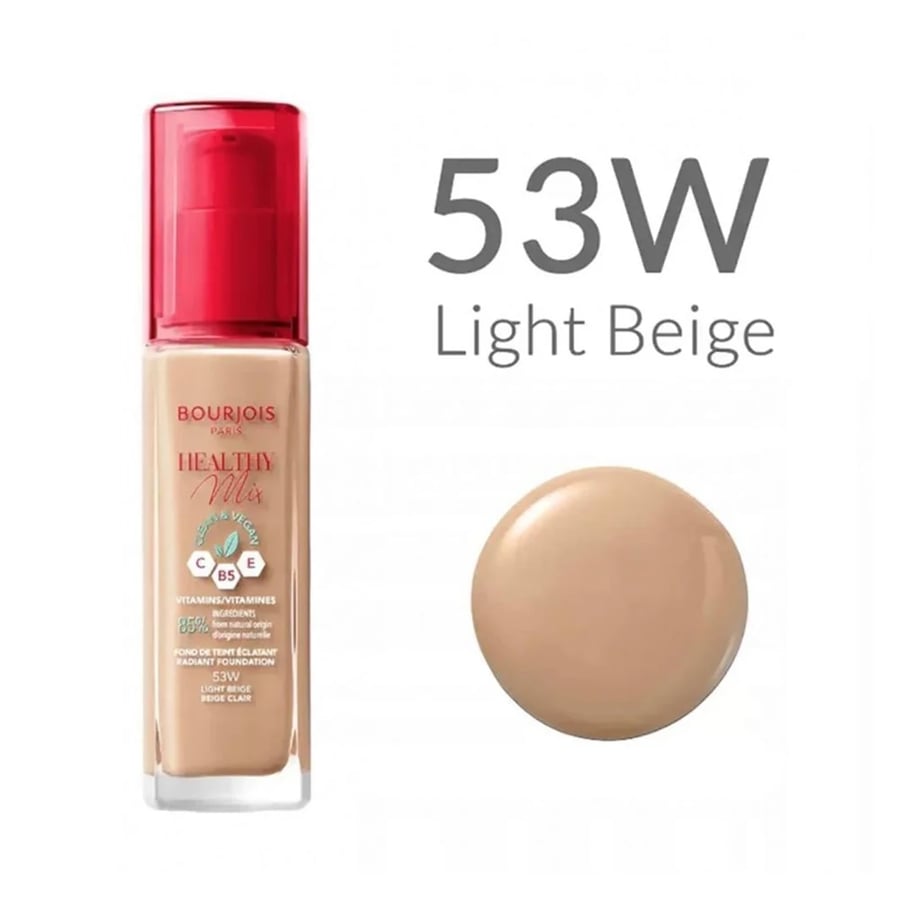 Bourjois Healthy Foundation No 53W - كريم أساس بورجوا هيلثي – الدرجة 53W