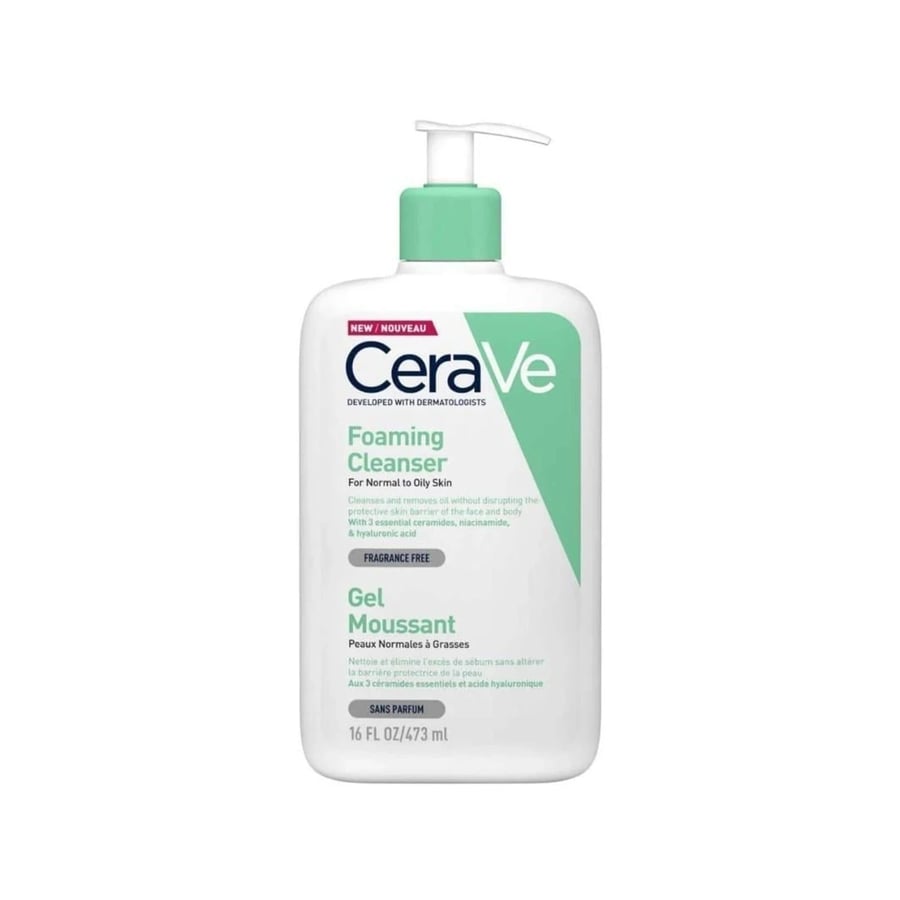 سيرافي غسول رغوي للوجه للبشرة العادية إلى الدهنية CeraVe Foaming Facial Cleanser - 473ml