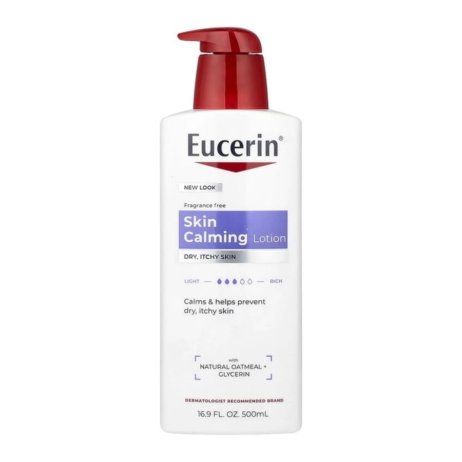 لوشن يوسرين سكين كالمينج المهدئ للبشرة الجافة والمصابة بالحكة 500 مل | Eucerin Skin Calming Lotion 500 ml