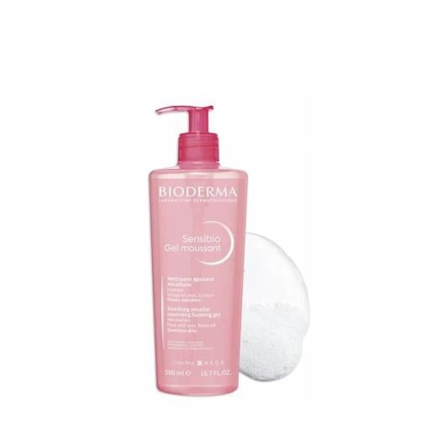 غسول بيوديرما سينسيبيو جل موسان للبشرة الحساسة ٥٠٠مل Bioderma Sensibio Gel Moussant Cleansing Gel
