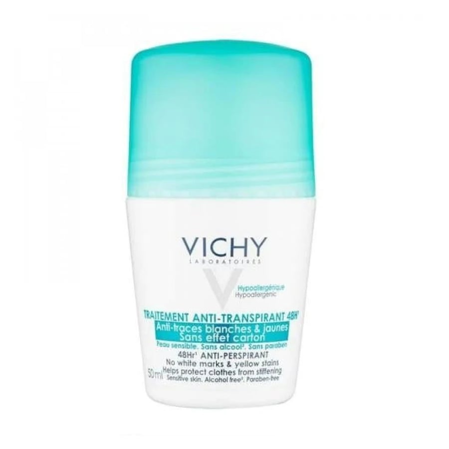 مزيل عرق فيتشي المكثف المضاد للبقع والتعرق رول أون  ٥٠مل. Vichy Anti-Perspirant Deodorant Intensive Anti-Marks