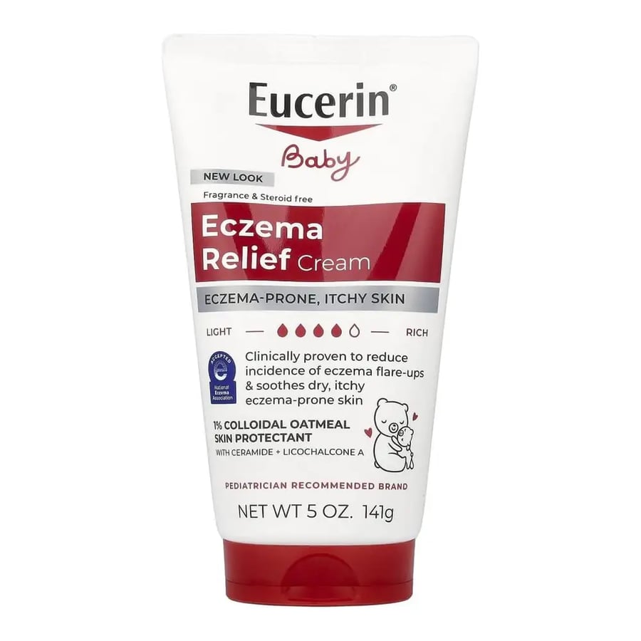 كريم يوسرين بيبي إكزيما ريليف للأطفال للبشرة المعرضة للإكزيما 141 جم | Eucerin Baby Eczema Relief Cream 141 g