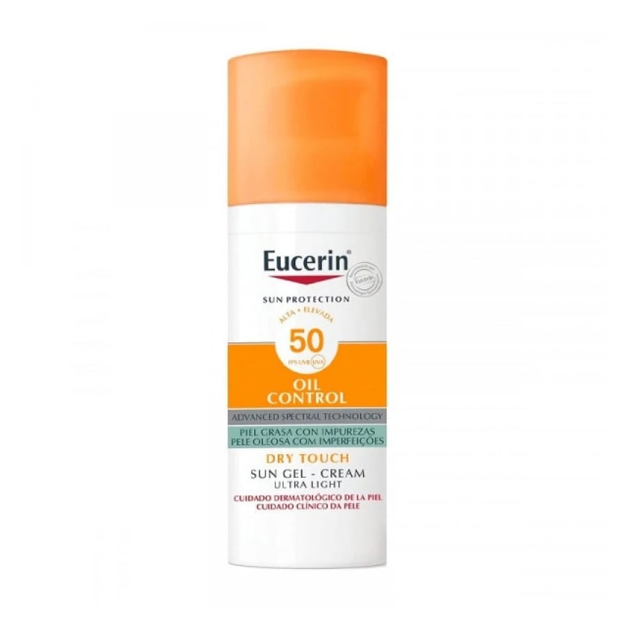 سائل الحماية من الشمس للتحكم في علامات التقدم بالسن بعامل حماية SPF50+.
