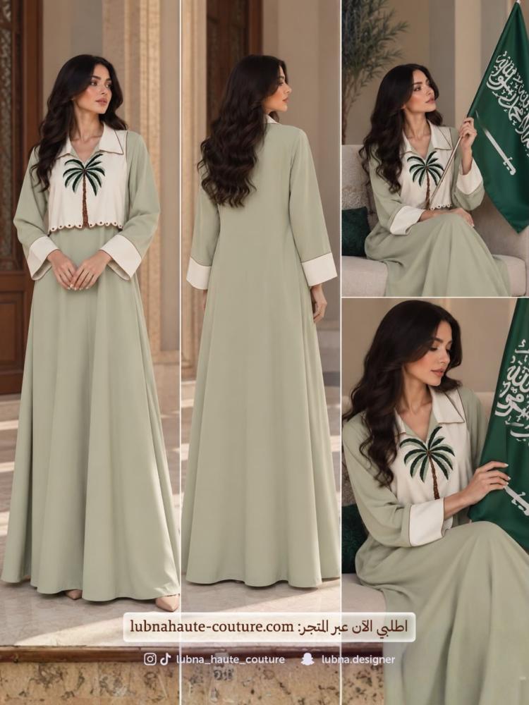 جلابية تطريز يدوي نخلة