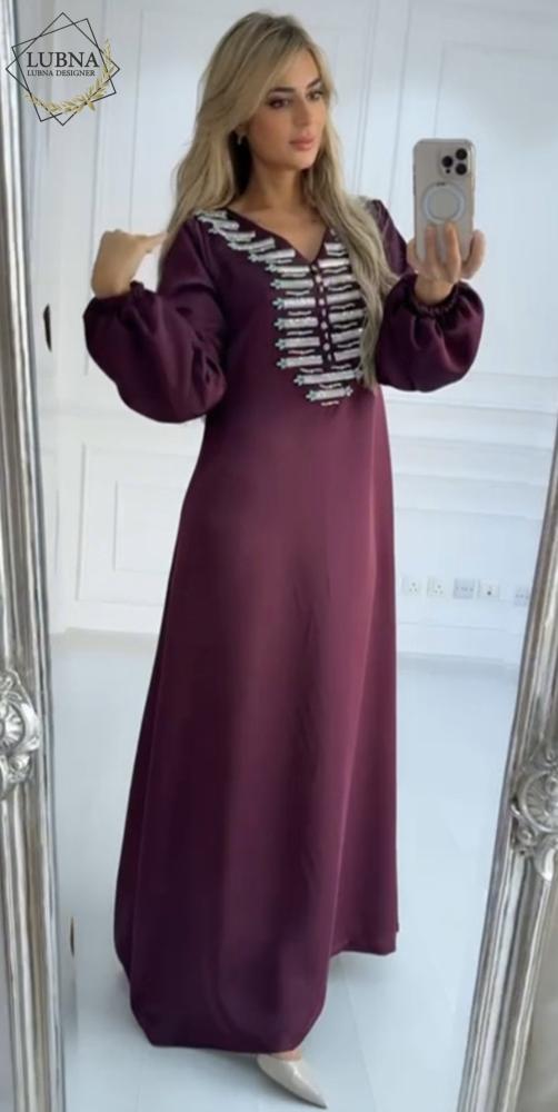 Handmade dress decorated with the luxury of crystal