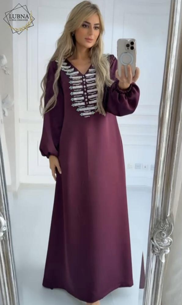 Handmade dress decorated with the luxury of crystal