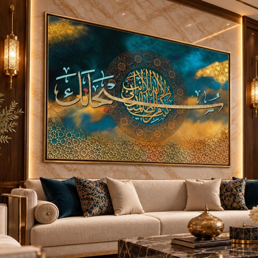 لوحة جدارية لا اله الا انت سبحانك اني كنت من الظالمين لوون تيفاني A1919