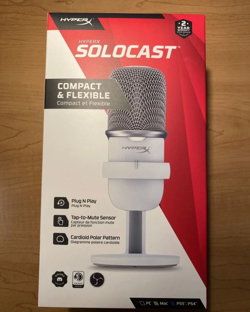 HyperX SoloCast - USB Microphone (White)