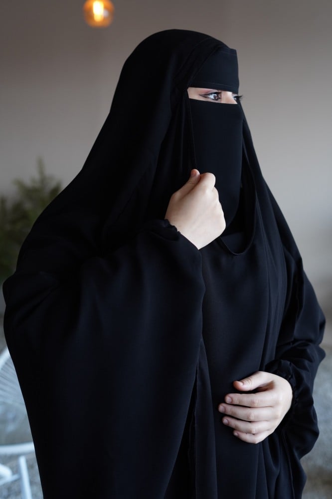 خمار +طرحة ربط+نقاب اسلامي مشبك