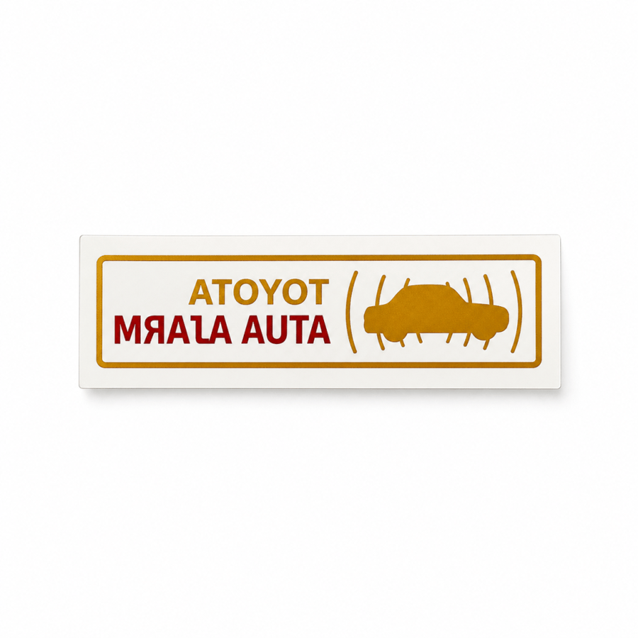 Toyota interior transparent sticker