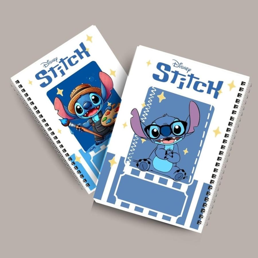 دفتر ستيتش & stitch مع ورق داخلي مسطر بدون شخصية