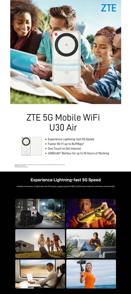 راوتر متنقل 5G زد تي إي U30 AIR
