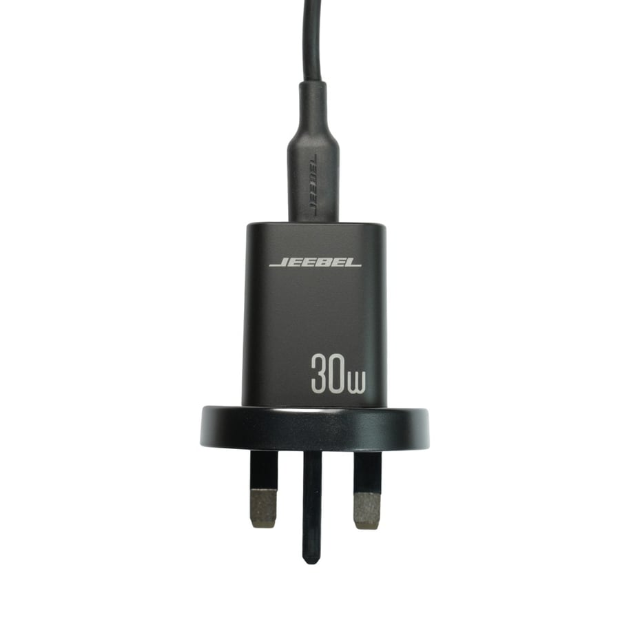 شاحن منزلي PD وUSB مع كابل من النوع C إلى النوع C بقدرة 30 وات