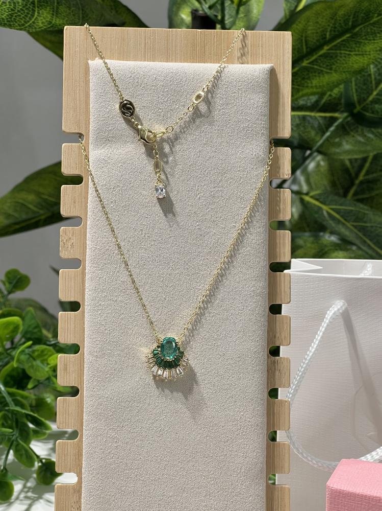 سلسال SWAROVSKI - سلسال سوارفيسكي ذهبي كريستالة