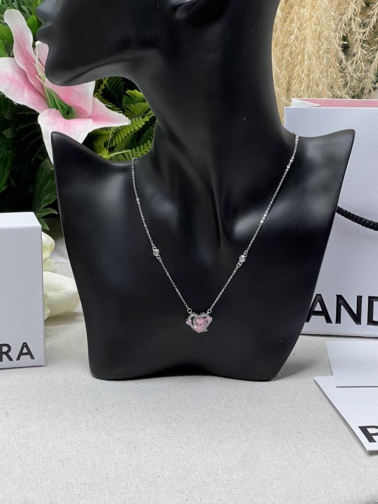 سلسال باندورا PANDORA قلب وردي مع كرستال