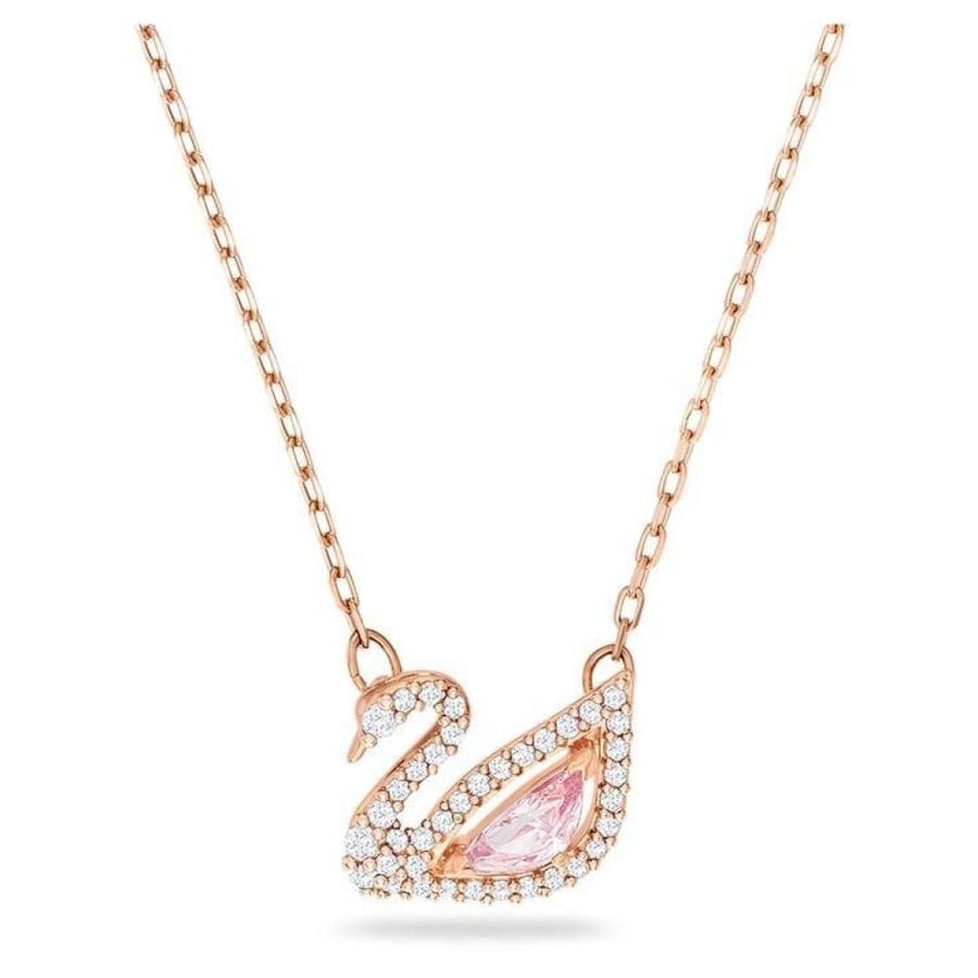 سلسال SWAROVSKI سلسال SWAROVSKI سلسال سوارفيسكي قولد روز كريستالة وردي البطيه