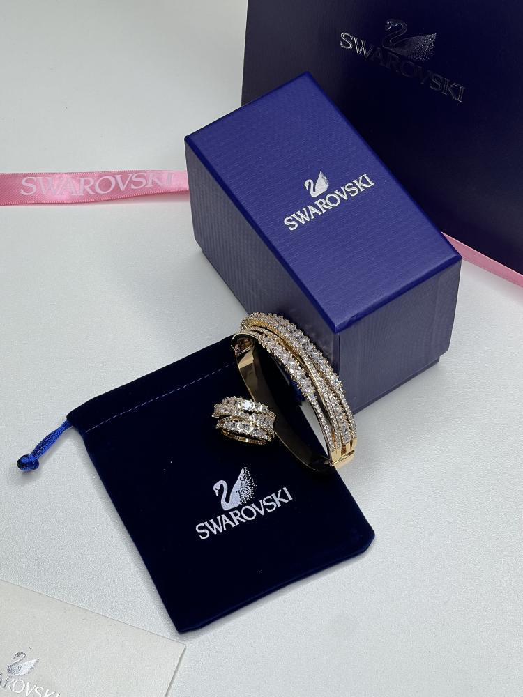 خاتم SWAROVSKI - اسورة + خاتم (مقاس 14 )