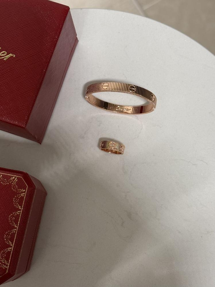 أسوارة + خاتم Cartier مقاس 15 سم