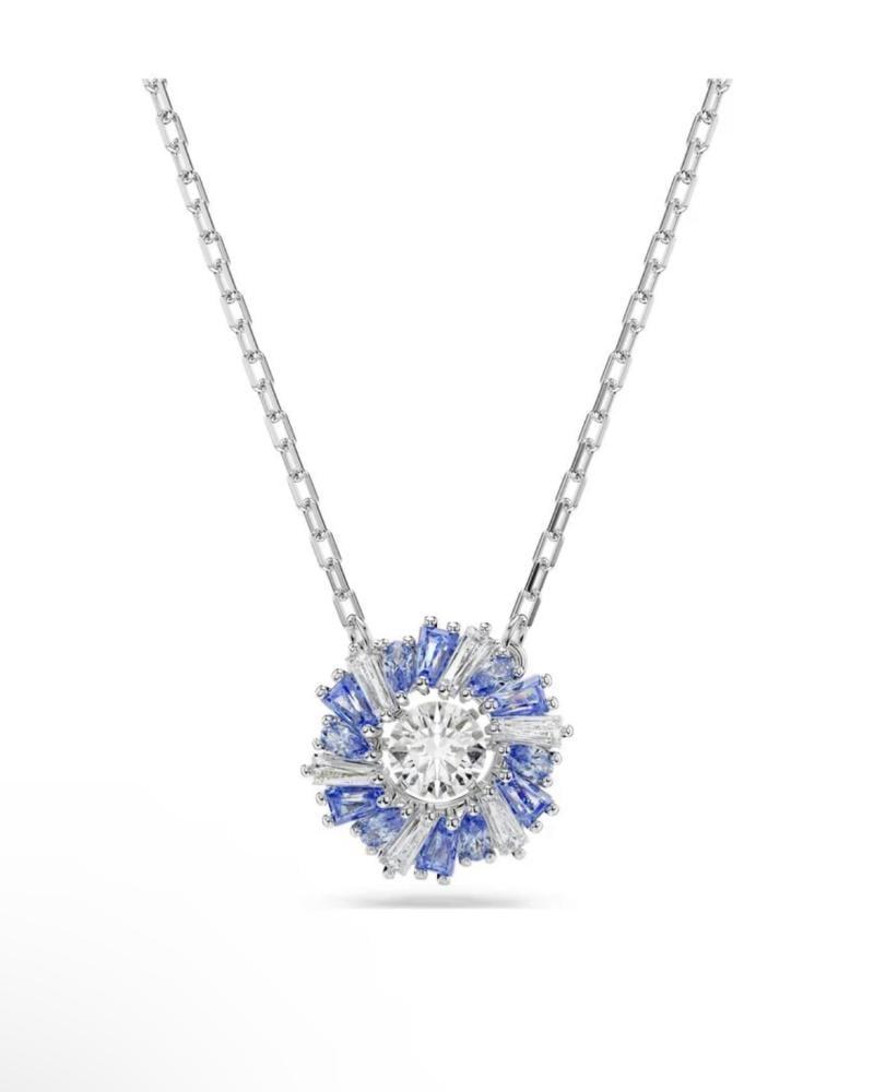سلسال SWAROVSKI سلسال SWAROVSKI سلسال سوارفيسكي فضي بكرستالة زرقاء