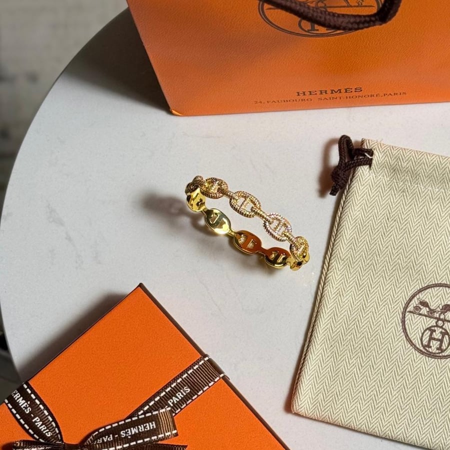 إسوارة HERMES إسوارة HERMES وجهين لون ذهبي
