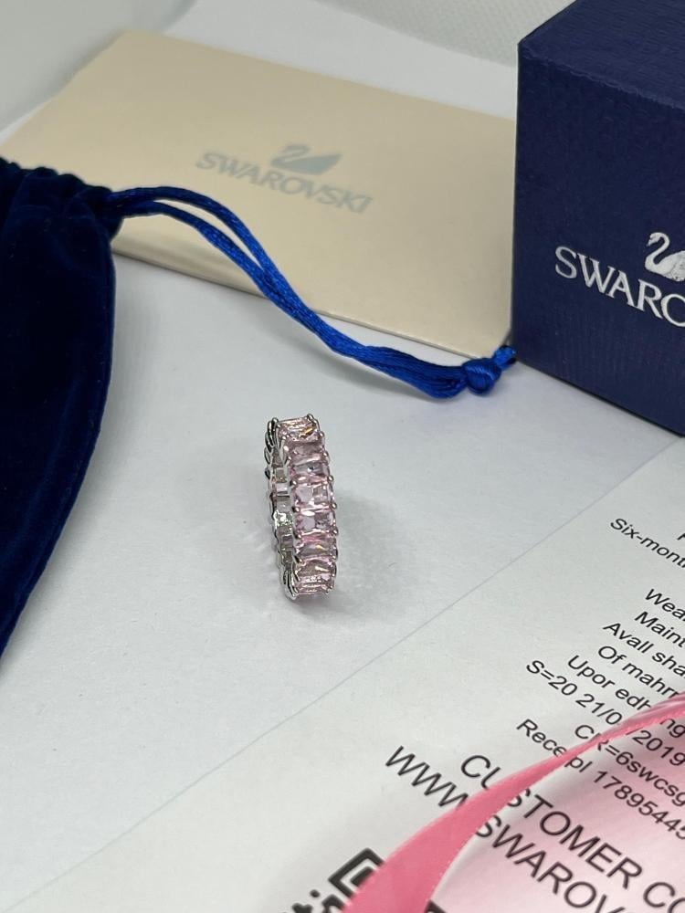 خاتم SWAROVSKI - خاتم سوارفيسكي -فص وردي