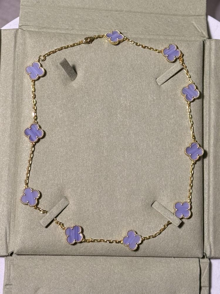 سلسال Van Cleef & Arpels - سلسال فان كليف 10 وردات - فيروزي