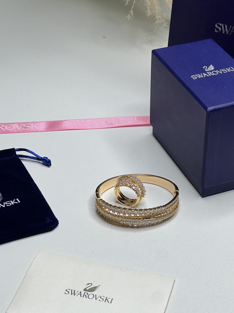 خاتم SWAROVSKI - اسورة + خاتم (مقاس 14 )