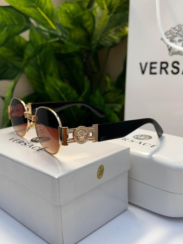 نظارة versace- اطار اسود - عدسه بني مدرج