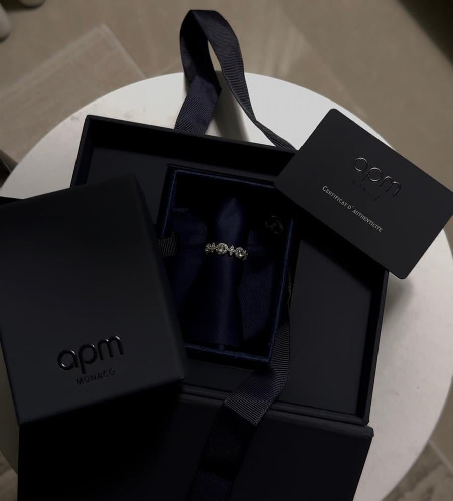 خاتم  apm نجوم فضي فضة عيار 925
