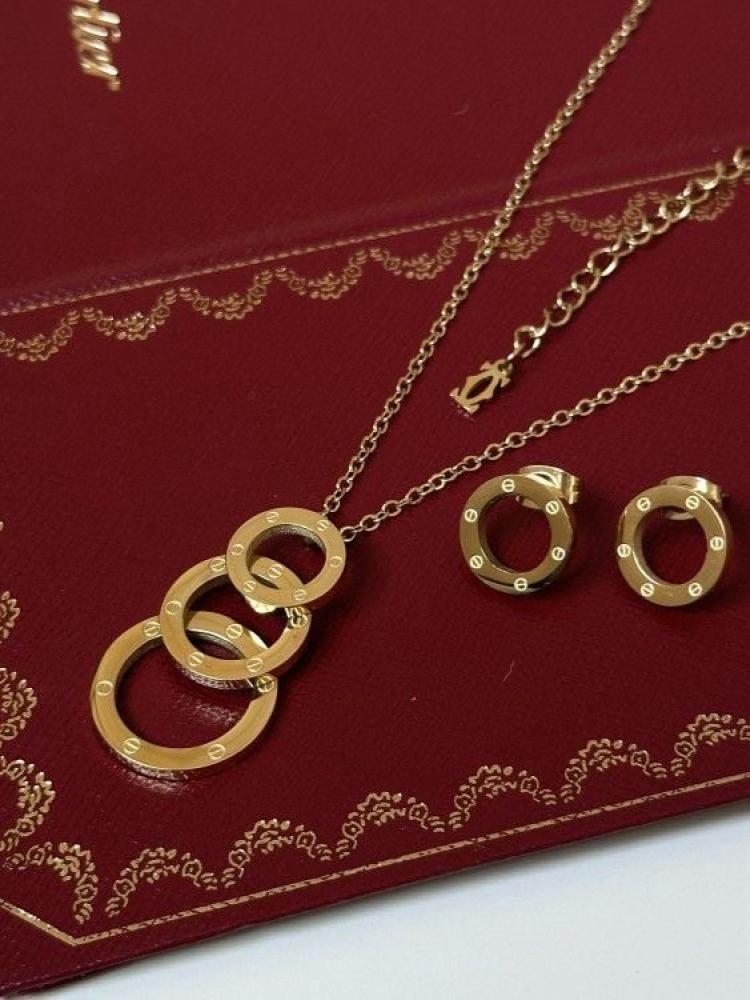 سلسال Cartier سلسال Cartier الثلاثي معدن ذهبي