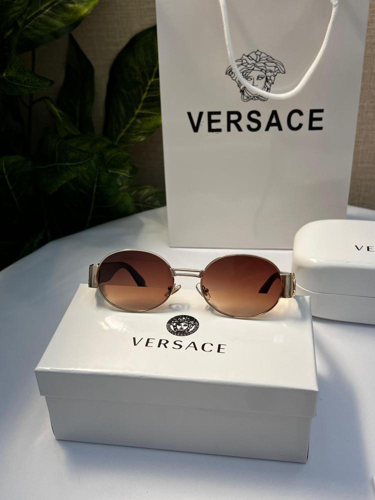 نظارة versace- اطار اسود - عدسه بني مدرج