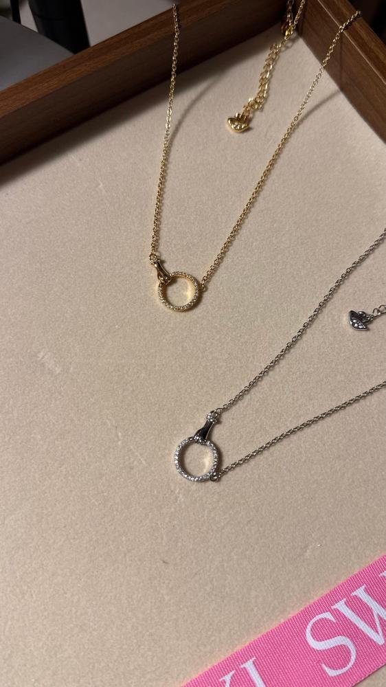 سلسال SWAROVSKI لونين ( ذهبي - فضي )