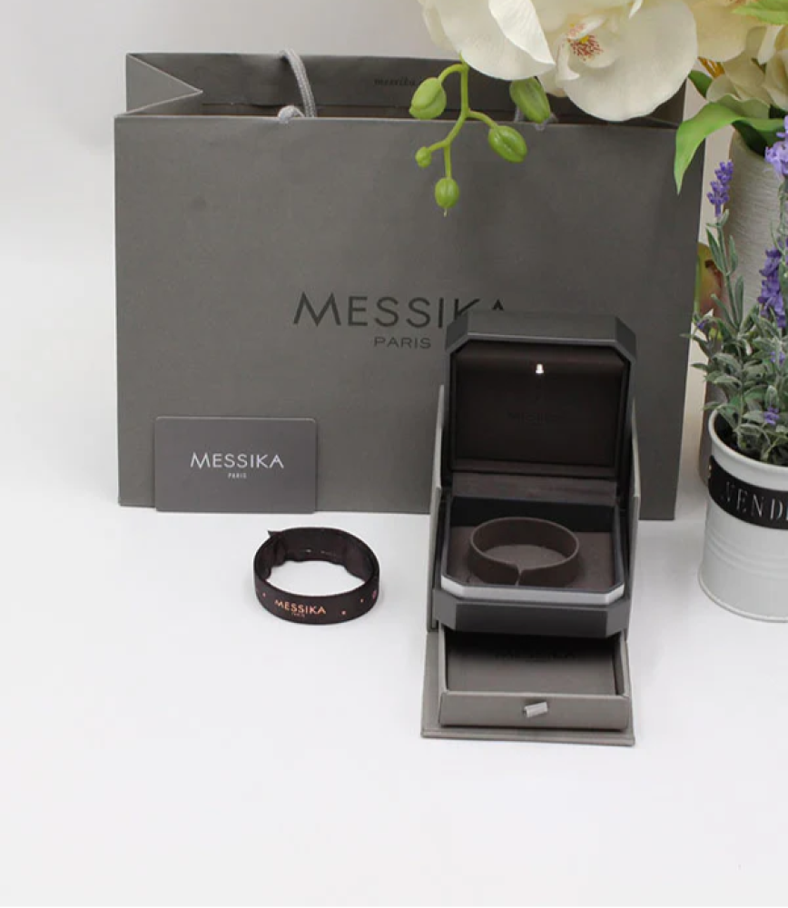 اسوارة MESSIKA خيط ازرق معدن فضي