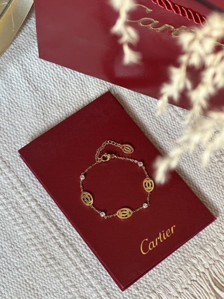 إسوارة Cartier معدن ذهبي بفصوص