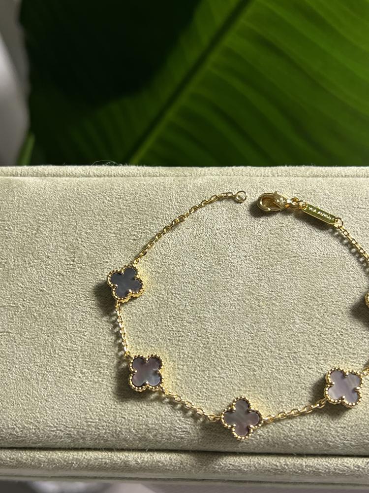 إسوارة Van Cleef & Arpels - إسوارة Van cleef حجم صغير - ذهبي -فيروزي