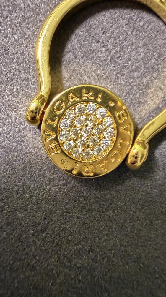 خاتم BVLGARI جهتين ، كرستالات وصدفي متحرك