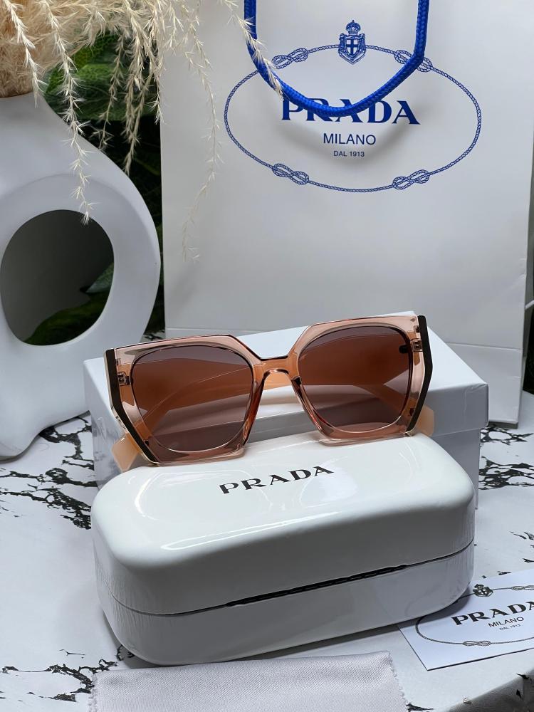 نظارة PRADA أطار ذهبي -وردي