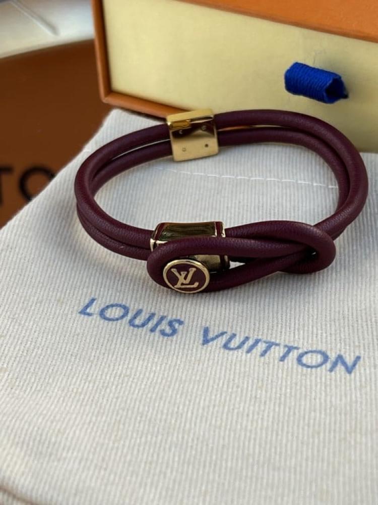 إسوارة LOUIS VUITTON جلد ومعدن ذهبي